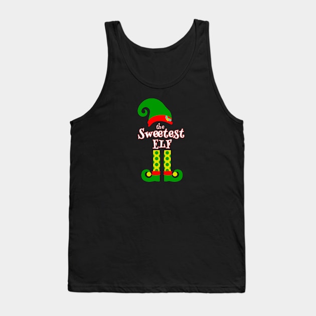 The Sweetest Elf Family Matching Christmas 2020 Gift  Tank Top by NiftyGiggles